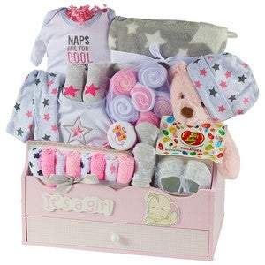 🎀 It’s a Girl – Deluxe Baby Girl Gift Basket with Plush Bear, Cribmates Set & Lollipop Washcloths