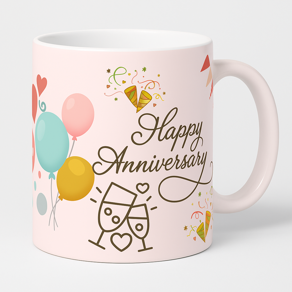 🥂 Happy Anniversary Mug - 11 oz
