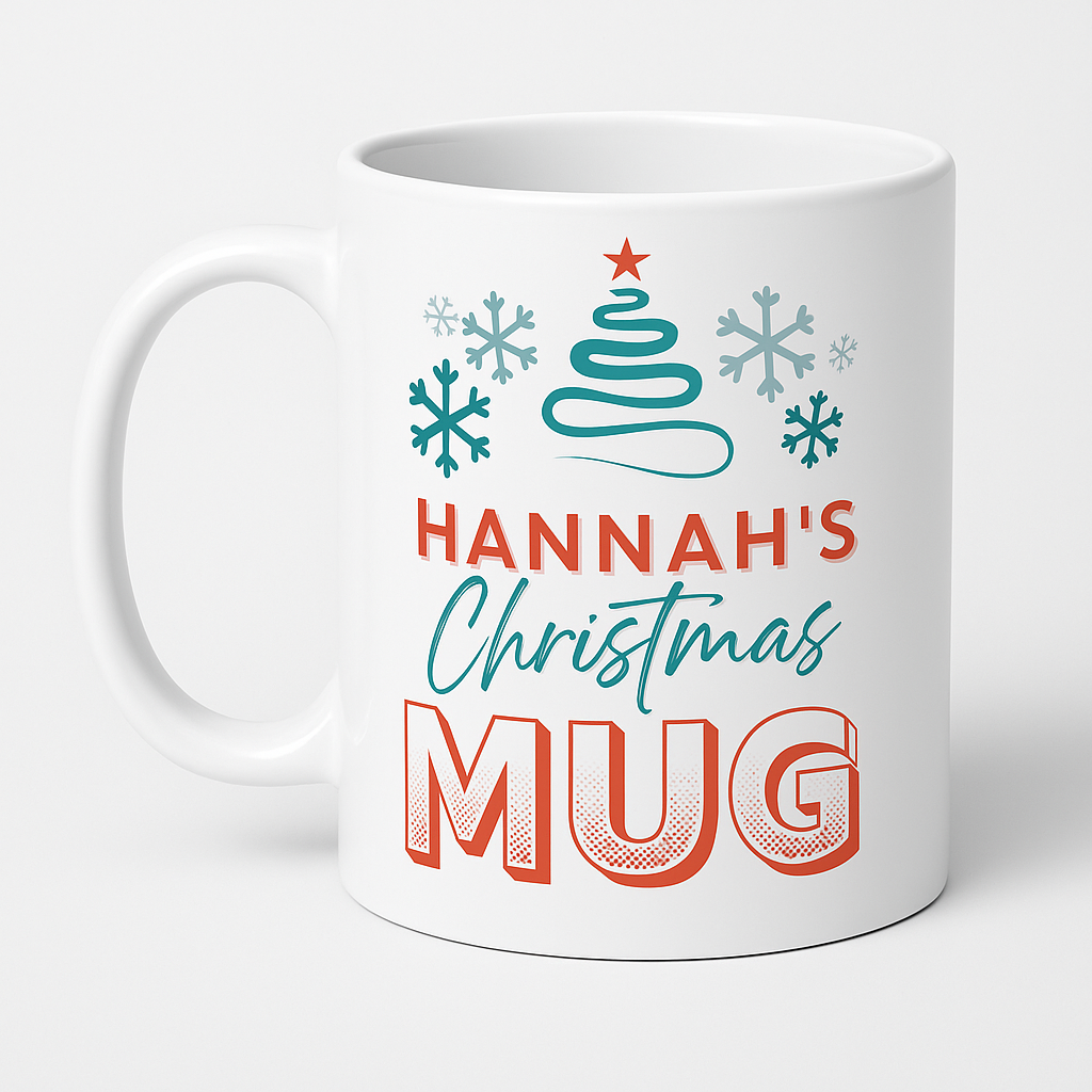 🎄 Christmas Mug – Personalized 11 oz Holiday Mug 🎁