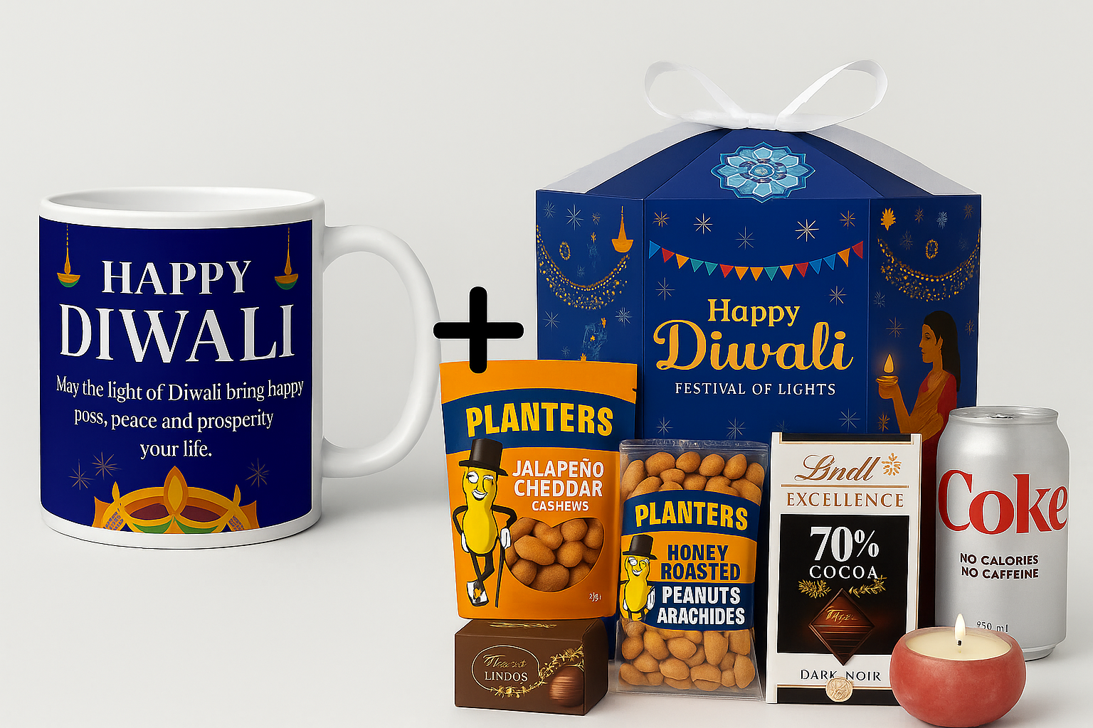 🎁 Diwali Gift Combo – Mug + Premium Treat Basket