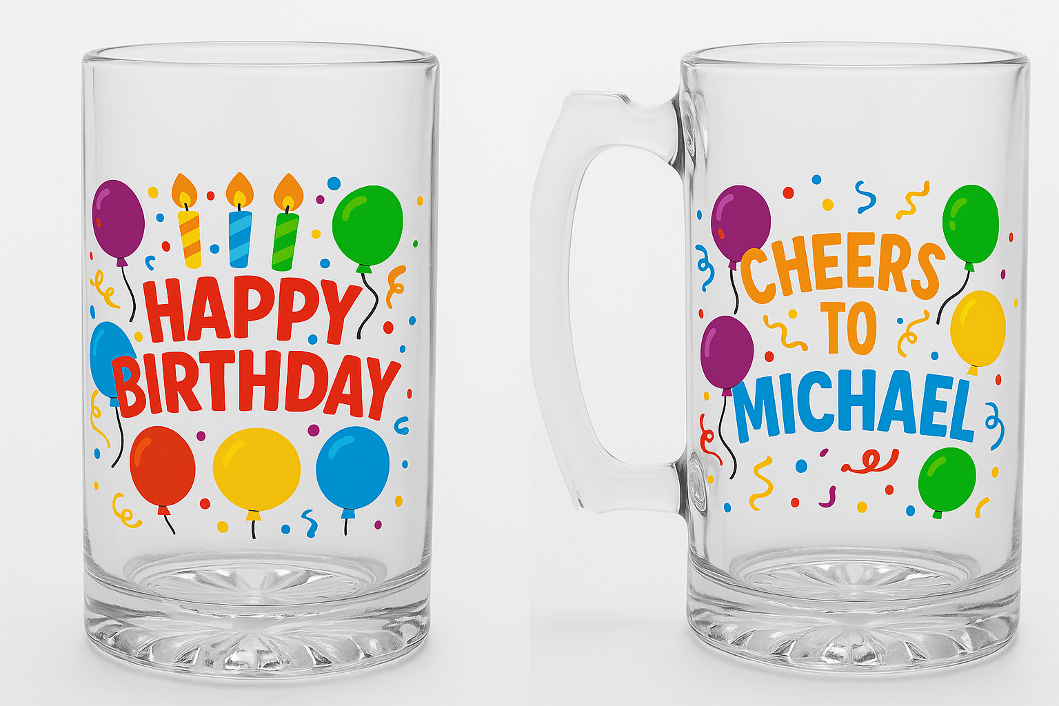 🎉 Personalized Happy Birthday Beer Mug