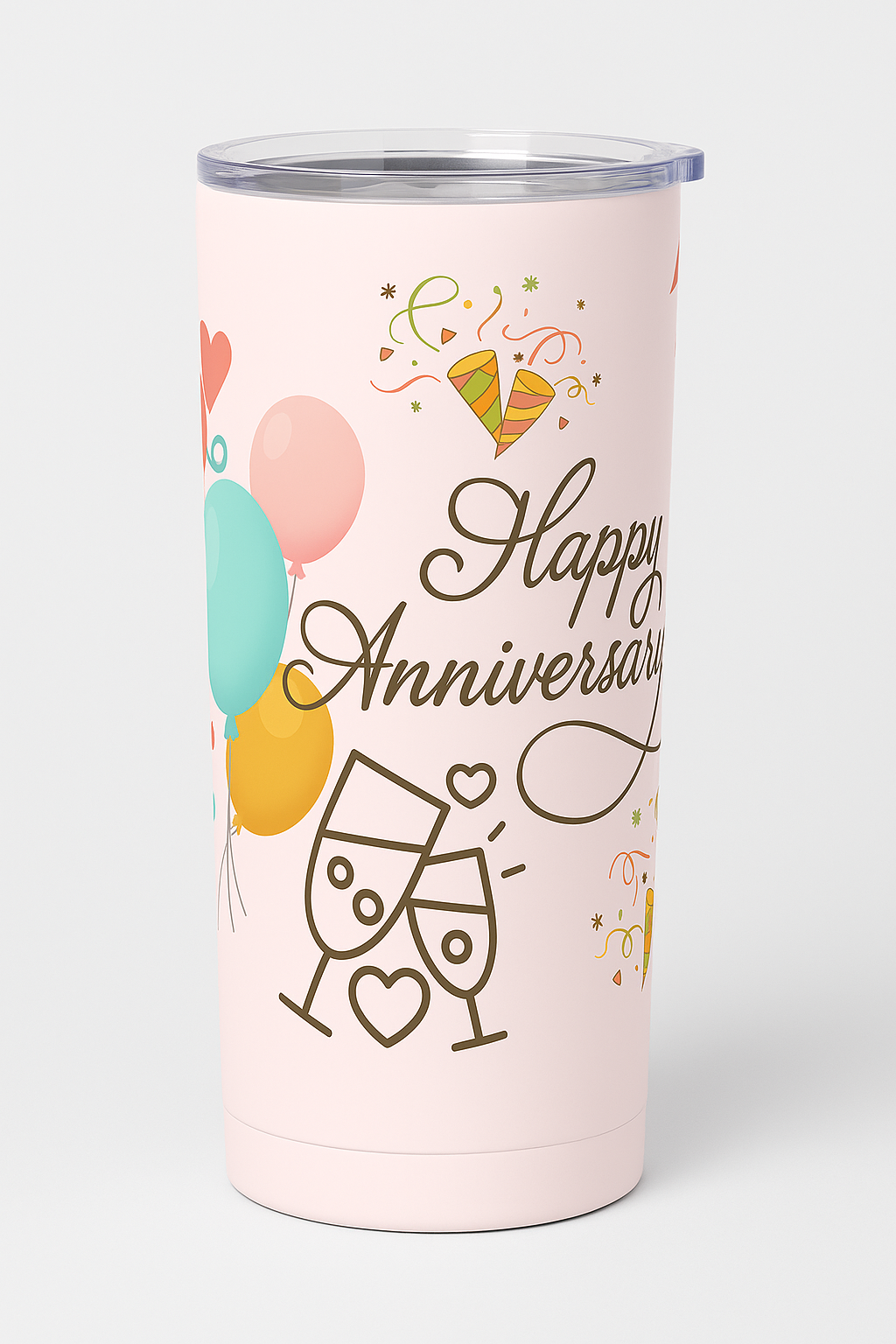🥂 Happy Anniversary 20 oz Tumbler with Straw
