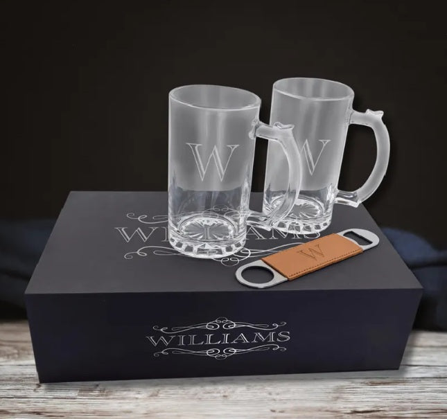 Personalized Beer Mugs-Set Of 2